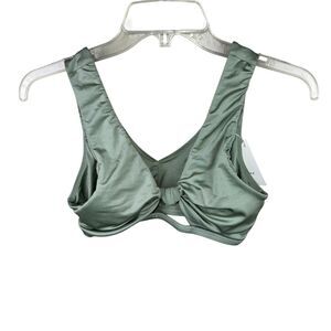 Buffbunny Green Knotted Front Bikini Top Size S Small NWT Beach Coastal Festival